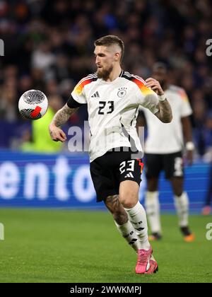 Robert Andrich di Germania LIONE, FRANCIA - 23 MARZO: Amichevole internazionale tra Francia e Germania al Groupama Stadium il 23 marzo 2024 a Lione, Francia. Fussball LŠnderspiel Frankreich Deutschland © diebilderwelt / Alamy Stock Foto Stock