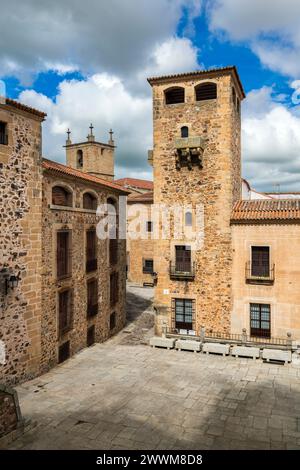 Città vecchia, Caceres, Estremadura, Spagna Foto Stock