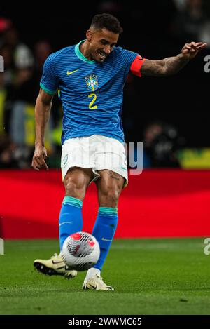 Danilo del Brasile - Inghilterra contro Brasile, International Friendly, Wembley Stadium, Londra, Regno Unito - 23 marzo 2024 solo per uso editoriale Foto Stock