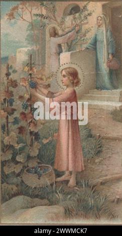 Carta sacra d'epoca per bambini Gesù 1900s - diritti aggiuntivi - pulizia - non disponibile Foto Stock