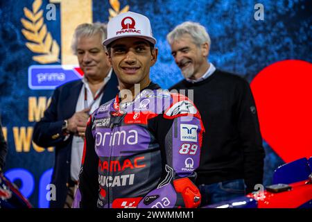 CIRCUITO INTERNAZIONALE DEL BAHRAIN, BAHRAIN - FEBBRAIO 28: Jorge Martin, MotoGP, durante il Gran Premio del Bahrain al Bahrain International Circuit giovedì 28 febbraio 2024 a Sakhir, Bahrain. (Foto di Michael Potts/Agenzia BSR) credito: Agenzia BSR/Alamy Live News Foto Stock