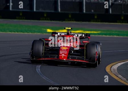 AUSTRALIA ALBERT PARK CIRCUIT, AUSTRALIA - 24 MARZO: Carlos Sainz, Ferrari SF-23 durante il Gran Premio d'Australia all'Australia Albert Park Circuit domenica 24 marzo 2024 a Melbourne, Australia. (Foto di Michael Potts/Agenzia BSR) credito: Agenzia BSR/Alamy Live News Foto Stock