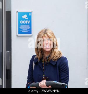 Londra, Regno Unito. 25 marzo 2024. Kate Garraway arriva ai Global radio Studios per il suo show mattutino Credit: Richard Lincoln/Alamy Live News Foto Stock
