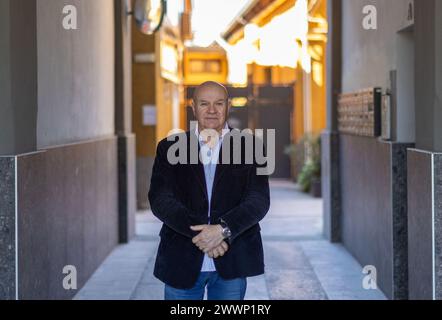 Milano, Italia. 25 marzo 2024. Paolo Bocedi, presidente di SOS Italia libera incontra i giornalisti presso la sede di SOS Italia libera, bene confiscato alla Ndrangheta in Viale Monza 101 - Cronaca - Milano, Italia - Lunedì, 25 marzo 2024 (foto Stefano porta/LaPresse) Paolo Bocedi, presidente di SOS Italia Liberameets giornalisti presso la sede di SOS Italia libera, beni confiscati alla Ndrangheta in Viale Monza 101 - News - Milano, Italia - lunedì 25 marzo 2024 (foto Stefano porta/LaPresse) credito: LaPresse/Alamy Live News Foto Stock