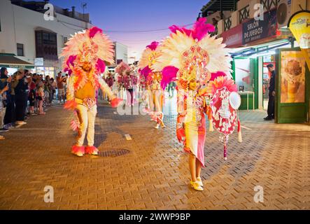 Il Carnevale di Playa Blanca a Lanzarote, Spagna Foto Stock