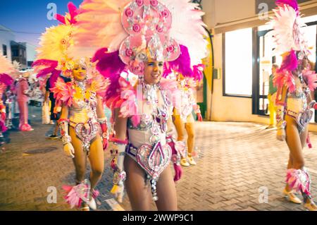 Il Carnevale di Playa Blanca a Lanzarote, Spagna Foto Stock