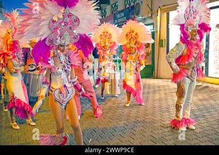 Il Carnevale di Playa Blanca a Lanzarote, Spagna Foto Stock