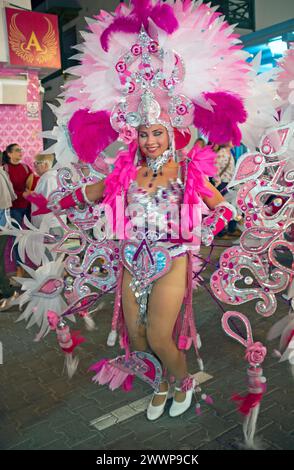 Il Carnevale di Playa Blanca a Lanzarote, Spagna Foto Stock