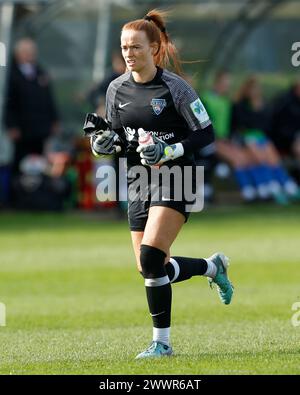 Durham Women's Naoisha McAloon durante il match per il titolo femminile fa tra Sunderland Women e Durham Women FC a Eppleton CW, Hetton, domenica 24 marzo 2024. (Foto: Mark Fletcher | mi News) crediti: MI News & Sport /Alamy Live News Foto Stock