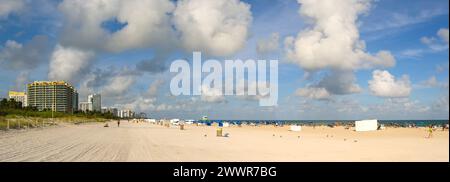 Miami South Beach, Miami, Florida, Stati Uniti - 1° dicembre 2023: Vista panoramica di Miami South Beach. Foto Stock