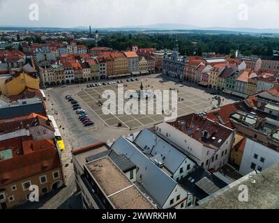 Centro storico di Ceske Budejovice (Repubblica Ceca) Foto Stock