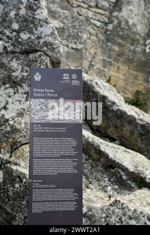 Ufficio informazioni turistiche presso la Fortezza di Guaita a San Marino Foto Stock
