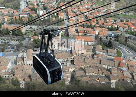 Funivia di San Marino Foto Stock