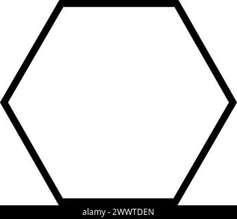 esagono di forma geometrica vettoriale Illustrazione Vettoriale