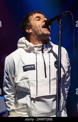 Londra, Regno Unito. 25 marzo 2024. Liam Gallagher sul palco dell'O2 Forum Kentish Town, Londra. Crediti: John Barry/Alamy Live News Foto Stock