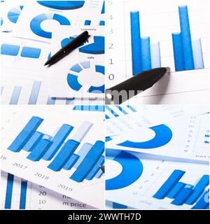 Business grafico di analisi finanziaria Foto Stock