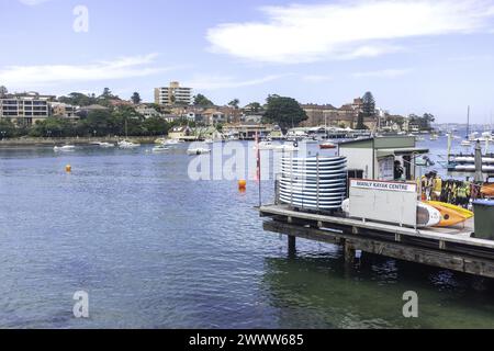 East Side Pier, Manly kayak Centre, East Manly Cove Beach, Manly, North Sydney, Sydney, New South Wales, Australia Foto Stock