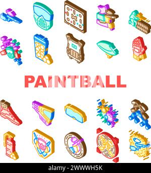 disegna le icone dei soldati del gioco della palla imposta il vettore Illustrazione Vettoriale