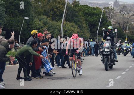 Ultima tappa del Tour della Catalogna 2024 a Montjuic a Barcellona, Spagna, il 24 marzo 2024 Foto Stock