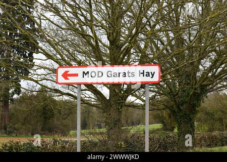 mod garta la base militare del fieno Foto Stock