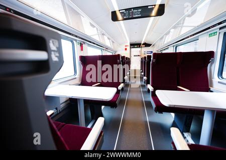 Tour ÖBB delle Ferrovie federali austriache "Railjet della nuova generazione", venerdì 22 marzo 2024, a Vienna, Austria. , . Credito: APA-defacto Datenbank und ContentManagement GmbH/Alamy Live News Foto Stock