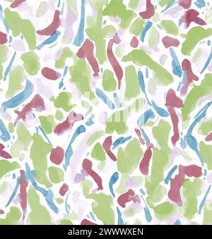 Motivo senza cuciture acquerello. effetto acquerello vettoriale , texture di sfondo floreale astratta Illustrazione Vettoriale