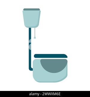 Logo WC colore semplice. WC semplice ed elegante. Mobili per la stanza da bagno vettoriale. Ciotola del WC Symbol. Illustrazione vettoriale. Illustrazione Vettoriale