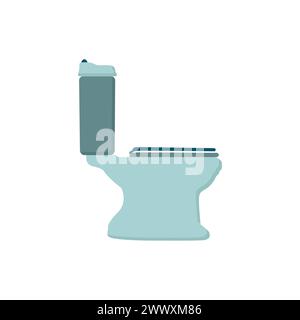 Logo WC colore semplice. WC semplice ed elegante. Mobili per la stanza da bagno vettoriale. Ciotola del WC Symbol. Illustrazione vettoriale. Illustrazione Vettoriale