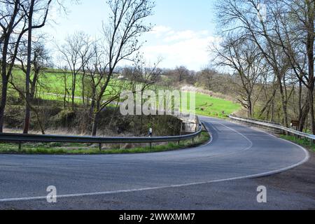pioggia rurale all'inizio della primavera Foto Stock