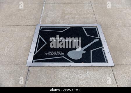 Nashville, Tennessee - 15 marzo 2024: Hank Williams Sr. Star della Music City Walk of Fame di Nashville, Tennessee Foto Stock