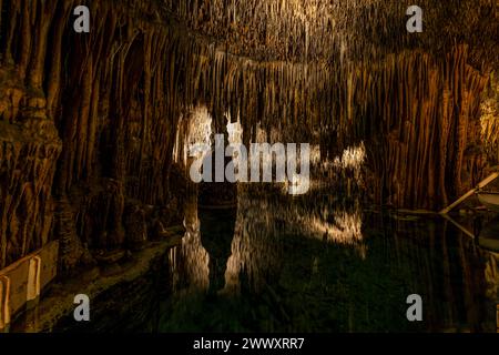 Fantastiche foto delle grotte Drach a Maiorca, Spagna, Europa Foto Stock