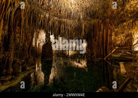 Fantastiche foto delle grotte Drach a Maiorca, Spagna, Europa Foto Stock