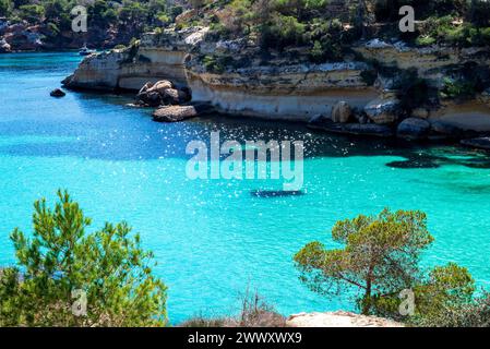 Playa El Mago, Cala de Portals Vells, Maiorca, Isole Baleari, Spagna Foto Stock