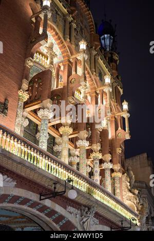 Concert Hall, Palau de la musica Catalana, Barcellona, Catalogna, Spagna Foto Stock