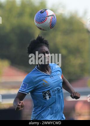 La Principessa Megan Ategbayan Ibini-Isei del Sydney FC viene vista in azione durante la partita del 21° turno della stagione Liberty A-League 2023-24 tra Sydney FC e Adelaide United tenutasi al Leichhardt Oval. Punteggio finale; Sydney FC 3:0 Adelaide United. Foto Stock