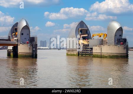 Regno Unito, Londra - Barriera alluvionale del Tamigi Foto Stock