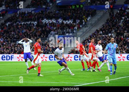 Marsiglia, Francia. 26 marzo 2024. © SPORTPIXPRESS/MAXPPP - MARSIGLIA 26/03/2024 PARTITA 2 PREPARAZIONE EURO 2024 FRANCIA-CHILI saliba (william) credito: MAXPPP/Alamy Live News Foto Stock