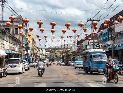 BETONG, THAILANDIA, Mar 02 2024, traffico per le strade di Betong Foto Stock