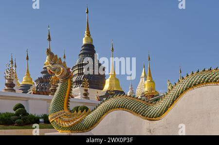 Wat Ban Den, Inthakin, Mae Taeng, Chiang mai, Thailandia Foto Stock
