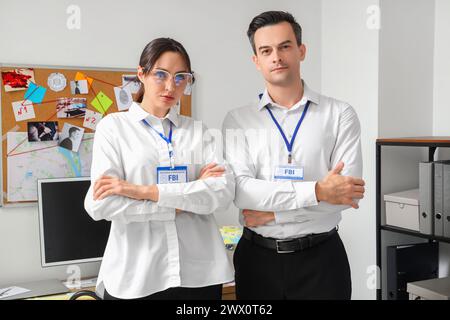 Ritratto degli agenti dell'FBI in carica Foto Stock