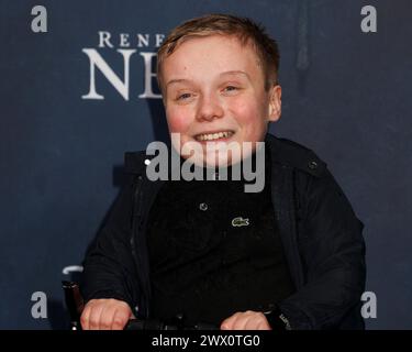 Londra, Regno Unito. 26 marzo 2024. Lenny Rush partecipa alla prima mondiale di Renegade Nell all'Everyman Borough Yards a London Bridge, Londra. Credito: SOPA Images Limited/Alamy Live News Foto Stock