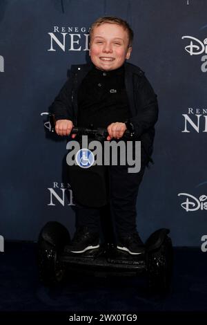 Londra, Regno Unito. 26 marzo 2024. Lenny Rush partecipa alla prima mondiale di Renegade Nell all'Everyman Borough Yards a London Bridge, Londra. Credito: SOPA Images Limited/Alamy Live News Foto Stock