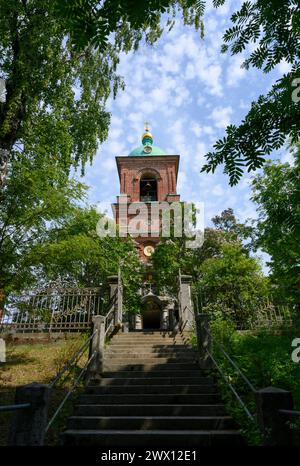 La Chiesa di S.. Andrea il primo chiamato nella Resurrezione Skete del Monastero di Valaam in Carelia Foto Stock