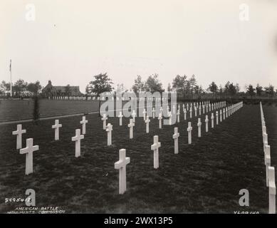 Flanders Field American Cemetery, Waereghem, Belgio ca. Maggio 1928 Foto Stock