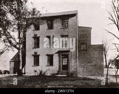 Alexandria Academy, Alexandria, Virginia. In questo edificio George Washington fondò la prima scuola libera in Virginia, 1785 (foto data sconosciuta) Foto Stock