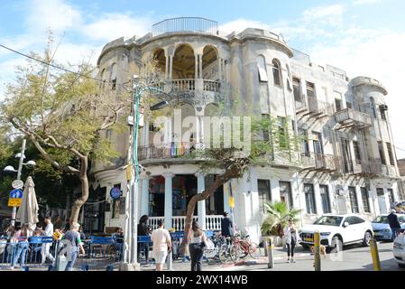 Beit Haamudim su Rambam St a Nahalat Binyamin, Tel-Aviv, Israele. Foto Stock