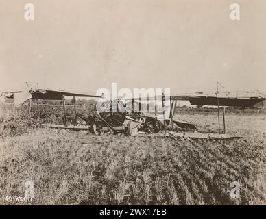 Un incidente aereo al Love Field di Dallas, Texas California. 1918 Foto Stock