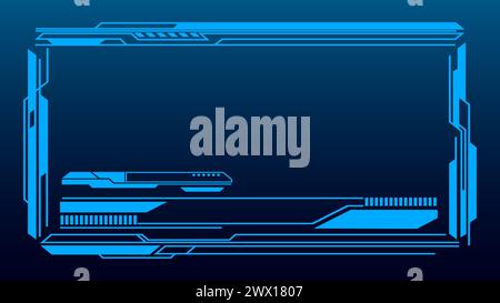 Tecnologia Frames interfaccia futuristica streaming Overlay background design Illustrazione Vettoriale