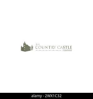 Logo Country Castle. Logo Home Illustrazione Vettoriale