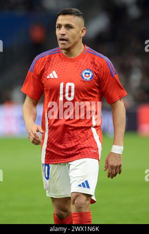 Marsiglia, Francia. 26 marzo 2024. Alexis Sanchez del Cile durante l'amichevole internazionale di calcio tra Francia e Cile il 26 marzo 2024 allo Stade Velodrome di Marsiglia, Francia - foto Jean Catuffe/DPPI Credit: DPPI Media/Alamy Live News Foto Stock